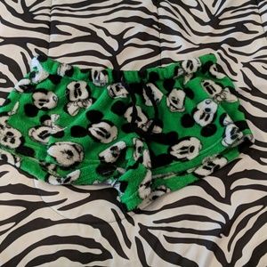 Mickey and minnie fuzzy shorts